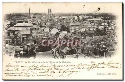 Troyes — Vue Générale prise de l'Église de la Madeleine — Ch. GHS Libraire-Éditeur, n° 6