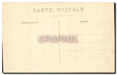 Troyes - Catedral de São Pedro — vista da fachada gótica, com inscrição no recto — Verso