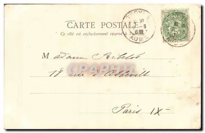 Troyes — Katedra — B. F., Paryż — Rewers