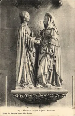 Estátuas da Visitação — Igreja São João — Troyes — Maison des Magasins Réunis, edit., Troyes