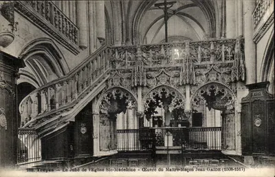 Troyes — Le Jubé de l'Église Ste-Madeleine — Œuvre du Maître-Maçon Jean GAIDE (1508-1517)
