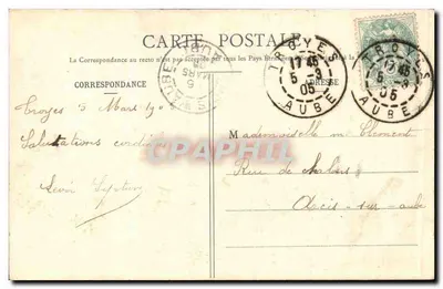 Troyes — Katedra św. Niziera — wydawca: Dom Sklepów Béguin, Troyes — Rewers