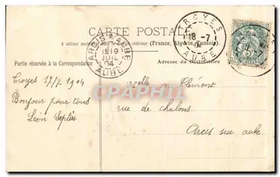 Troyes — Katedra św. Nikodema — Q.H.&C. NANCY n°48 — Rewers