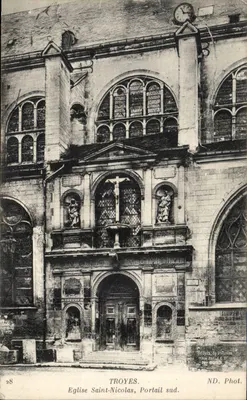 Troyes — Igreja de São Nicolau, Portal sul — ND. Fot. (N° 6988)