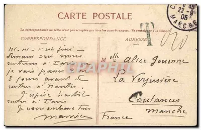 Dinant — O Castelo de Walzin — Editor F. Colle, rue de la Station, Dinant — Verso