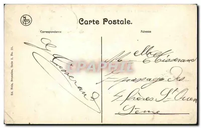 Bouillon — Ponte da França e castelo dos Monges — N.ELS, Série 2, No. 21 — Verso