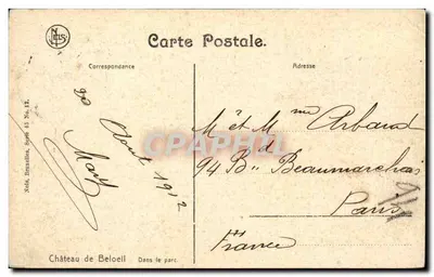 Zamek Beloeil — W parku — wydawca JELS, nr 135 — Rewers