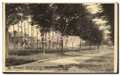 Nieuport — Zewnętrzny bulwar, Wieża Templariuszy i Kaszern — Nels, Bruksela