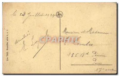 Liège - Place du Marché (Perron e Hôtel de Ville) — Editor NLS, série 8, n. 1 — Verso
