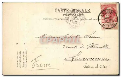 Exposição de Liège — Pavilhão da Sérvia — 1905 — Verso