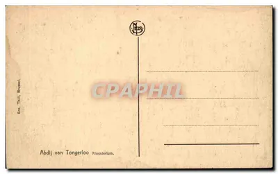 Abdij van Tongerloo — Kloostertuin — Ern. Thill, Bruxelas — Verso