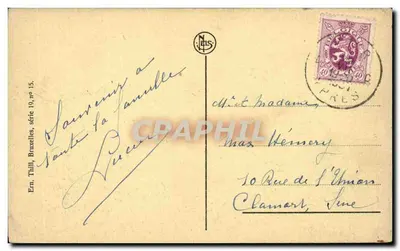 Ypres - Place de la Gare, Casas Gothicas — N. JULLS, série 19, n° 15 — Verso