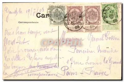 Gand. Katedra św. Nikodema. — Wydawca nieznany, numer serii nie widoczny. — Rewers
