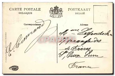 Gand - Grand Banque Nationale — Wydarzenie w Gand 1913 — wydawca Fantasyrie Marcel Bruxelles — Rewers