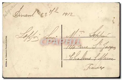 Dinant — Skalny Bayard i Meuse — Wydawnictwo A. Scheers & Forest-iruxelles, nr 14 — Rewers
