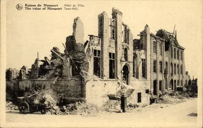 Ruiny Nieuport — Hotel de Ville — Wydawca Nels, Bruksela