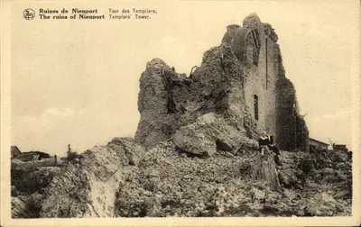 Ruiny Nieuport — Wieża Templariuszy — Wydawca Nels, Bruksela