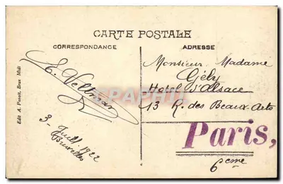 Bruxelas - Praça Principal, Casa do Rei, Mercado de Flores — editor Gibéry, n°72 — Verso