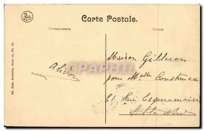 CPA Belgique Bruxelles Laeken La tour japonaise ( Japon Japan Nippon ) — Verso