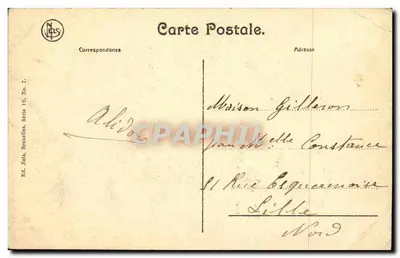Bruxelas - A Grand'Place - Lado Sudoeste: O Hotel de Ville — Verso