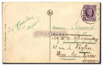 Brukselka - Pałac Króla — Ern. Thill, Brukselka, seria 1, n° 49 — Rewers
