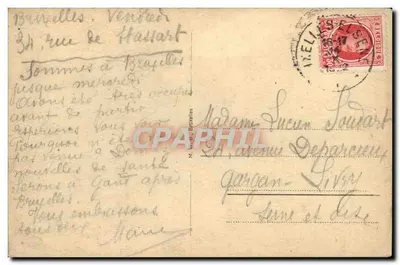 Bruxelas — Arcos do Cinquentenário — editor não identificado — Verso