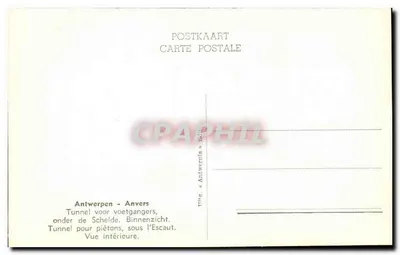Túnel para pedestres sob o Escalda — Antwerpen — Editor Antwerpena — Verso
