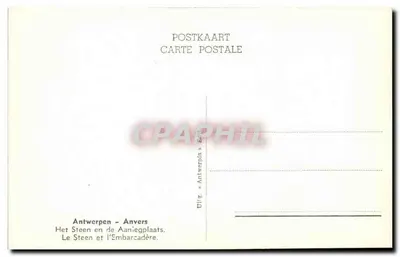 Antwerpen - Anvers — O Le Steen e o Embarcadère — Editor anônimo, n° 3 — Verso