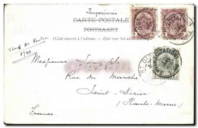 Anvers — Katedra i nabrzeża (z Główki Flandrii) — VED — Rewers