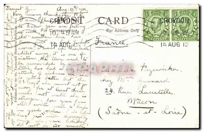Wieża południowo-wschodnia w Yarmouth — widok z wieży w kamieniu — wydano przez Great Yarmouth Historical Society — Rewers