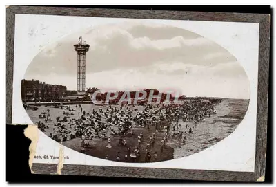 Praia de Yarmouth — Torre da mar — editor desconhecido, número de série não visível