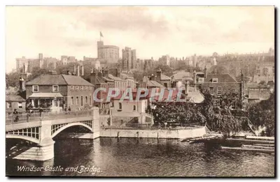 Castelo de Windsor e Ponte — vista panorâmica — Frith & Co. Ltd., Belgate, N.º 3947