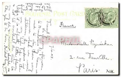 Broadstairs — vue panoramique du port et du parc — Souvenir Post Card — Verso