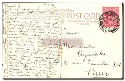 H.M.S. Canopus — navio de guerra britânico — C.W. Faulkner & Co. Ltd., Londres — Verso
