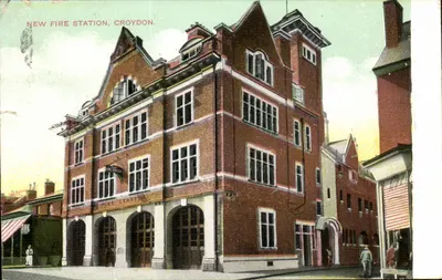 Nova casa de bombeiros, Croydon — editor G. D. & D. Londres, série Estrela