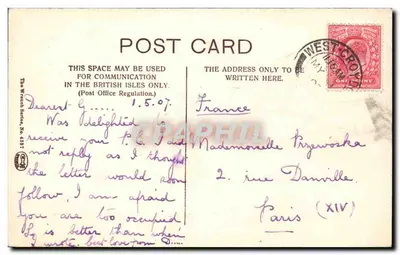 Croydon — The Swan and Sugar Loaf e Brighton Road — The Weetch Series, No. 4337 — Verso