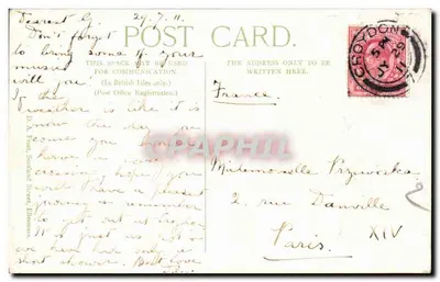 Church Street & Mere, Ellesmere — widok budynków z cegły z lianami — wydawca nieznany — Rewers