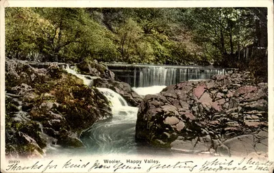 Wooler. Happy Valley — paisagem de cachoeira — editor não identificado, n° 20400