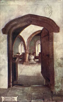 Haddon Hall — Entrada para a capela — editor Midland Route