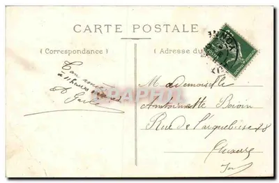 Ano Feliz — Carta postal decorativa — editor não visível — Verso