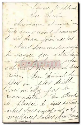 Porte Bonheur — carta postal decorativa com trevo e flores — REX 4871 — Verso