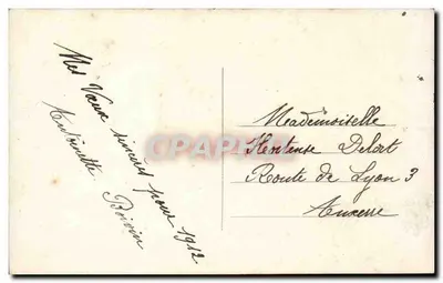 Zamieczony wioska — scenka zimowa z kościołem — Masel, n° 479 — Rewers