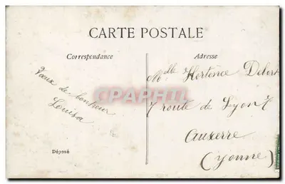 Mulher diante de um cenário floral — Santa Hortência — Editor FLD, n° 4149 — Verso