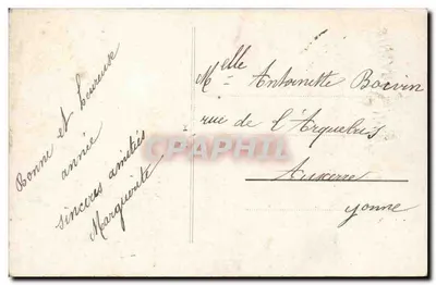 Jovem mulher em vestido elegante — Bon Souvenir — Marquise Paris, n°265 — Verso