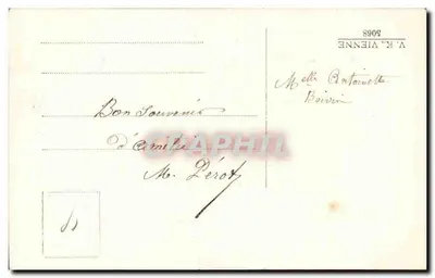 Paisagem invernal com perdiz — Boa Ano — V.K. VIENNA — Verso