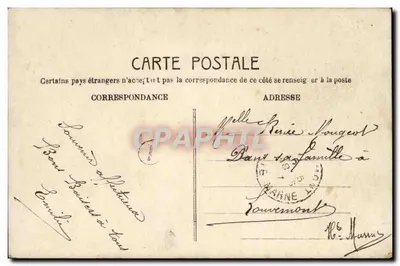 Mulher com chapéu violeta — 'MON MEILLEUR SOUVENIR' — M.E. Paris, n°583 — Verso