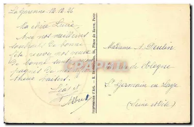 Bukiet pensów — Szczęśliwego Dnia — Impressions d'Art, Paryż — Rewers
