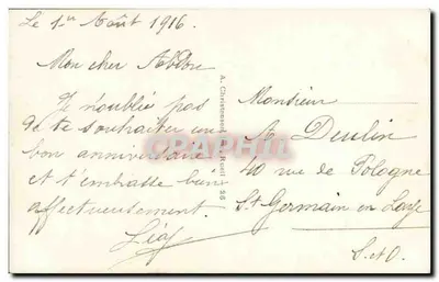 Arranjo de flores de pensão — Minosa — n°313 — Verso