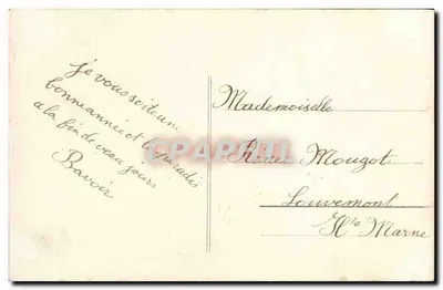 Para w strojach festiwnych — Szczęśliwy Nowy Rok — Faunville, 1903 — Rewers