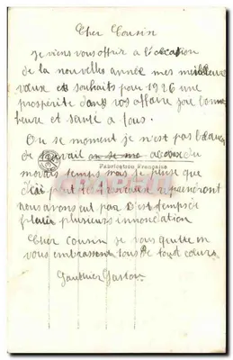 Galhos de houx — Boa Ano — A. Noyer, n° 2972 — Verso